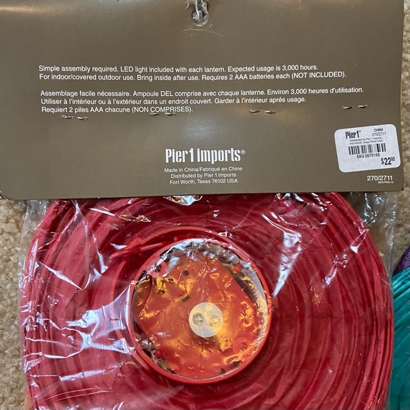 Pier 1 PRIDE Rainbow Colors Paper Lanterns LED Lights Included Festive Fun - Picture 4 of 5